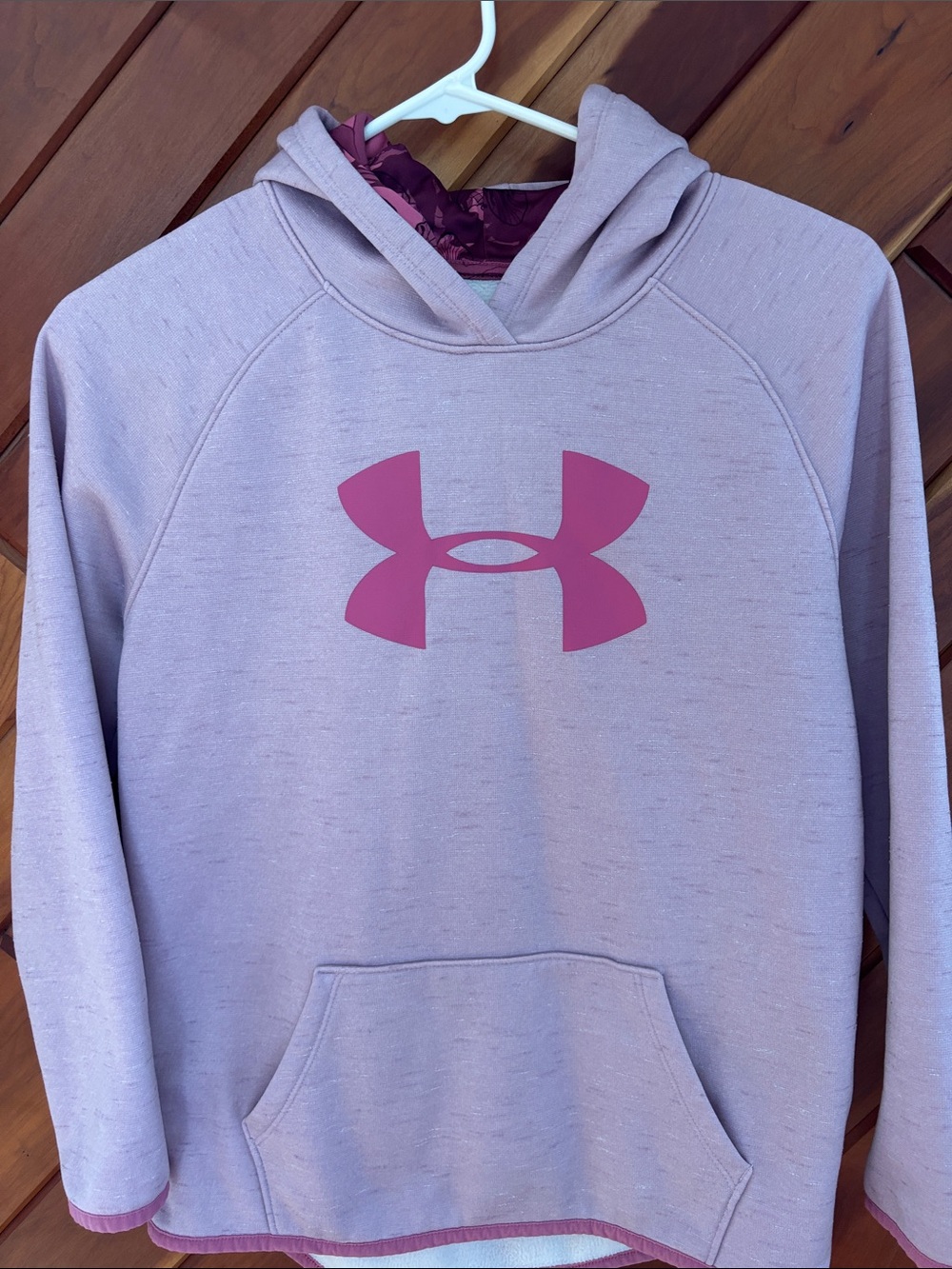 Under Armour Lavender Hoodie with Pink Logo